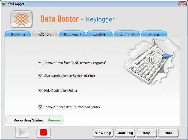 Undetectable Keylogger Software Screenshot