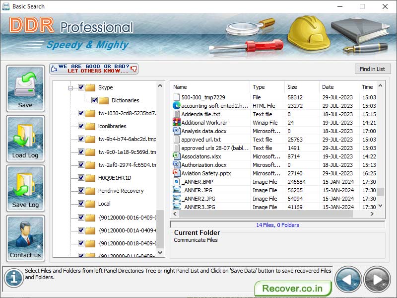 Screenshot of Data Recovery Tools